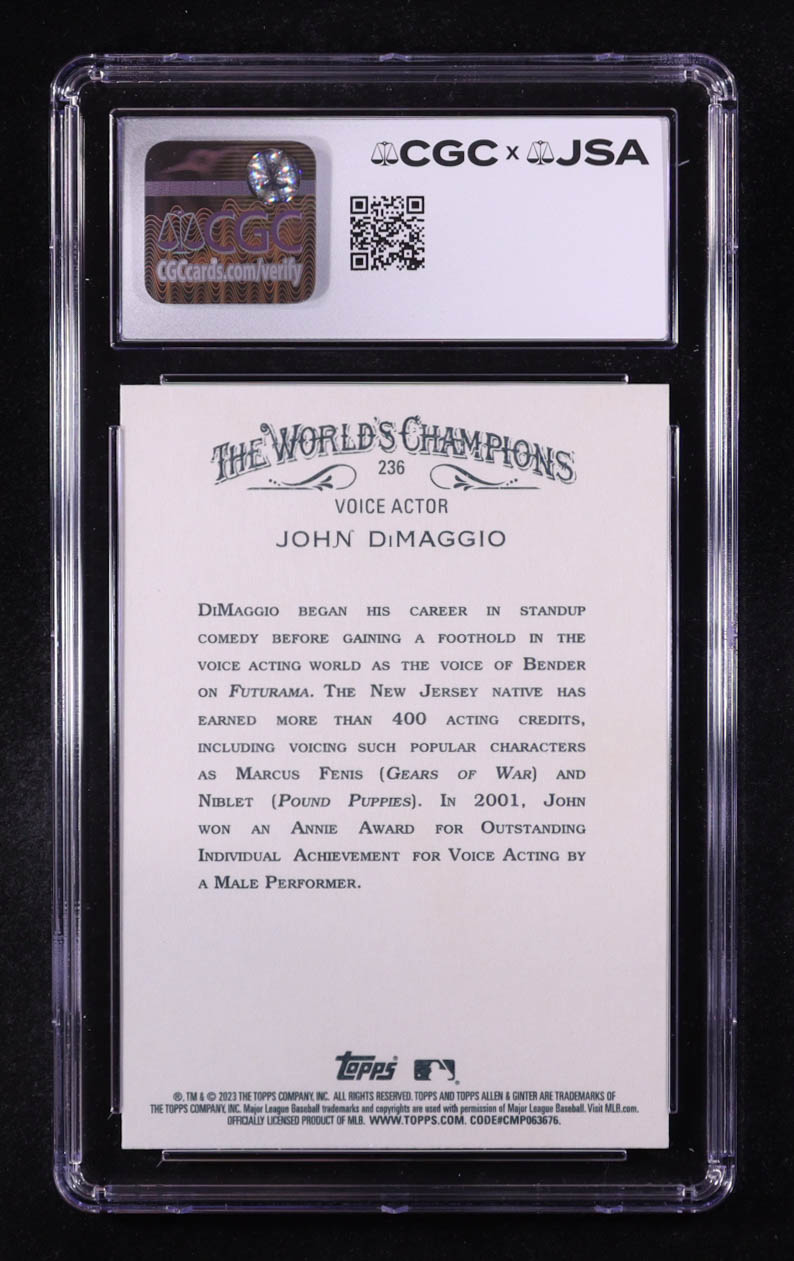John DiMaggio Signed 2023 Topps Allen and Ginter #236 (CGC 10 | Auto 8) at PristineAuction.com John DiMaggio Signed 2023 Topps Allen and Ginter #236 (CGC 10 | Auto 8) at PristineAuction.com