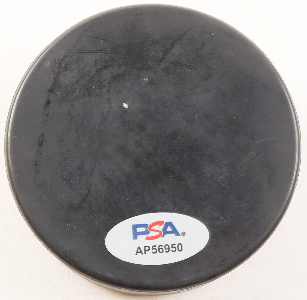 Marc-Andre Fleury Signed Hockey Puck with Display Stand (PSA) at PristineAuction.com Marc-Andre Fleury Signed Hockey Puck with Display Stand (PSA) at PristineAuction.com