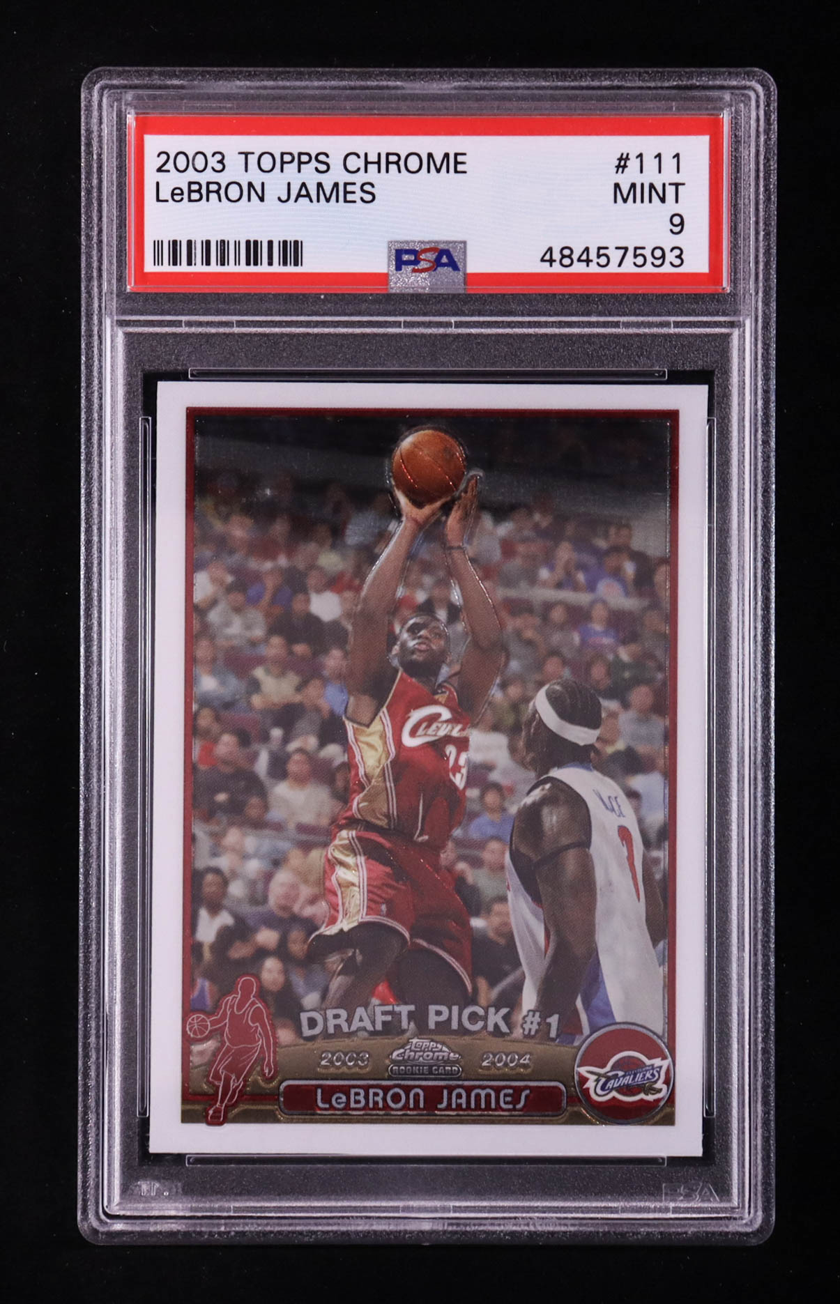 LeBron James 2003-04 Topps Chrome #111 RC (PSA 9) at PristineAuction.com LeBron James 2003-04 Topps Chrome #111 RC (PSA 9) at PristineAuction.com