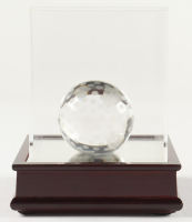 Tiffany & Co. Lead Crystal Golf Ball With Wood & Glass Display Case at PristineAuction.com