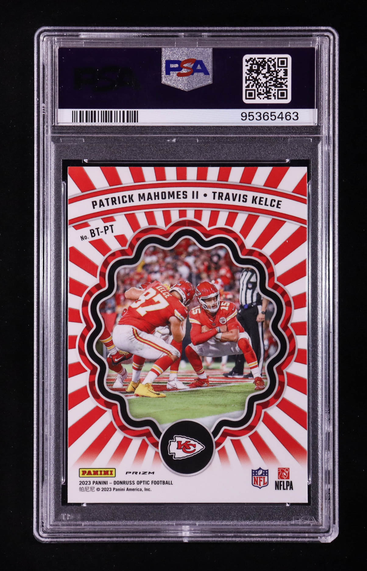 Patrick Mahomes II / Travis Kelce 2023 Donruss Optic Best Tuddys #9 (PSA 10) at PristineAuction.com Patrick Mahomes II / Travis Kelce 2023 Donruss Optic Best Tuddys #9 (PSA 10) at PristineAuction.com