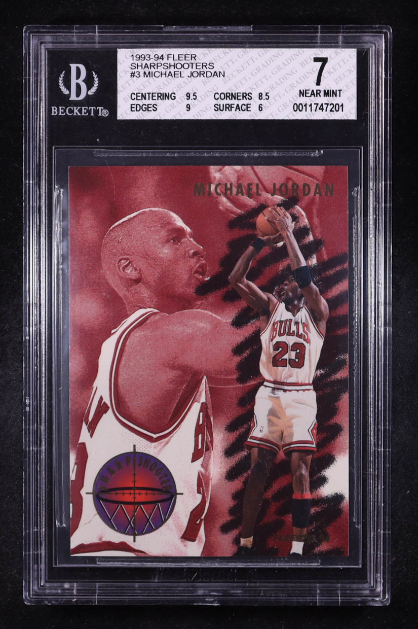Michael Jordan 1993-94 Fleer Sharpshooters #3 #3/10 (BGS 7) at PristineAuction.com Michael Jordan 1993-94 Fleer Sharpshooters #3 #3/10 (BGS 7) at PristineAuction.com