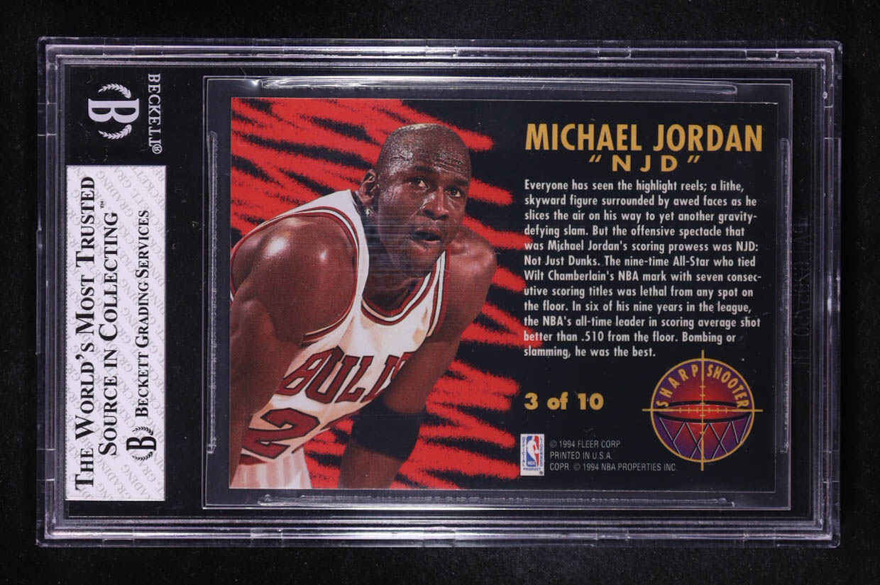 Michael Jordan 1993-94 Fleer Sharpshooters #3 #3/10 (BGS 7) at PristineAuction.com Michael Jordan 1993-94 Fleer Sharpshooters #3 #3/10 (BGS 7) at PristineAuction.com