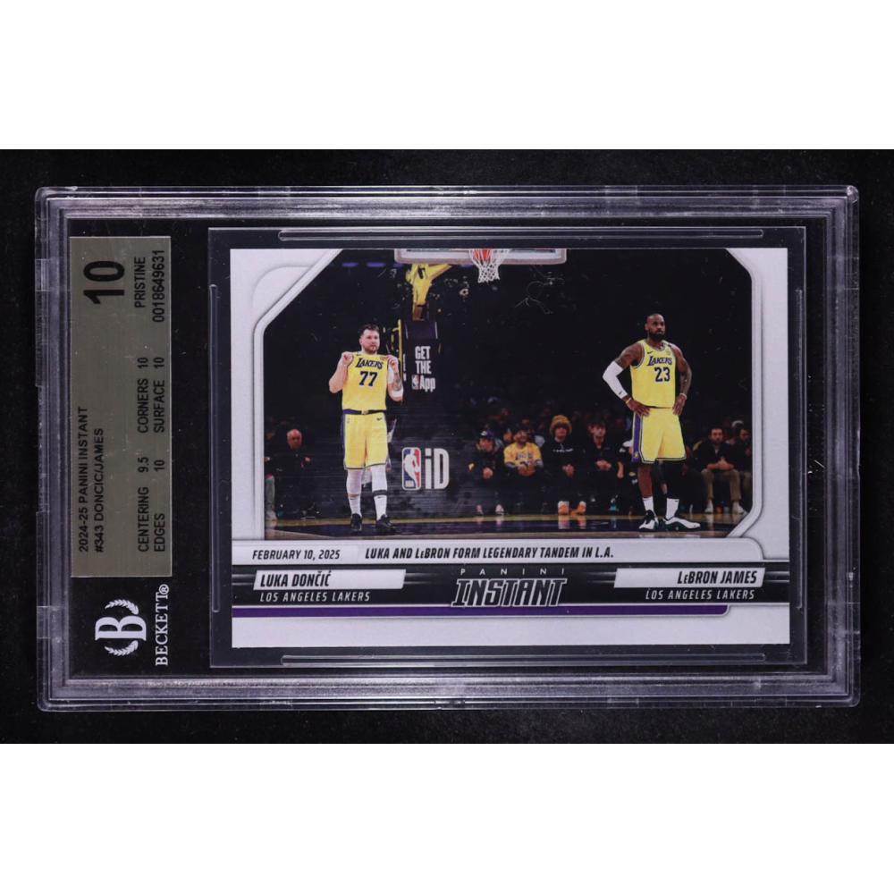 Luka Doncic / Lebron James 2024-25 Panini Instant Legendary Tendem #343 (BGS 10) at PristineAuction.com