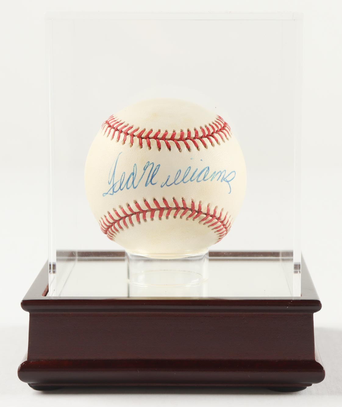 Ted Williams Signed OAL Baseball With Display Case (PSA) at PristineAuction.com Ted Williams Signed OAL Baseball With Display Case (PSA) at PristineAuction.com