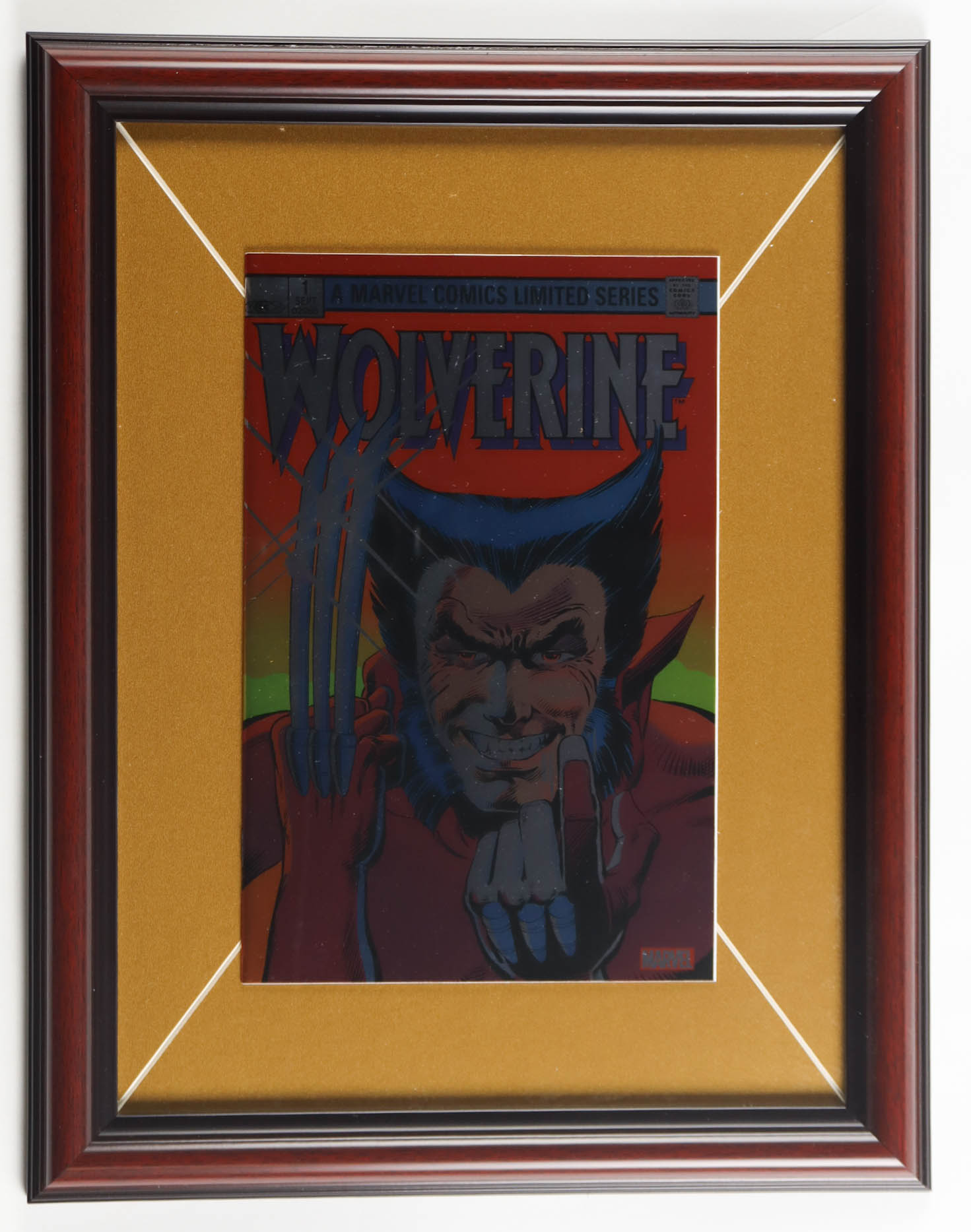 September 1982 "Wolverine" #1 Marvel Comic Book Custom Framed Display at PristineAuction.com September 1982 "Wolverine" #1 Marvel Comic Book Custom Framed Display at PristineAuction.com