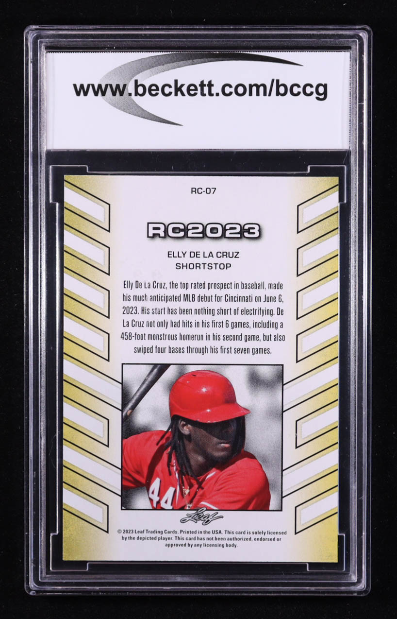 Elly De La Cruz 2023 Leaf Special Release #RC-07 RC (BCCG 10) at PristineAuction.com Elly De La Cruz 2023 Leaf Special Release #RC-07 RC (BCCG 10) at PristineAuction.com