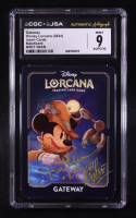 Bret Iwan Signed 2024 Disney Lorcana TCG Maleficent Gateway Insert #NNO Inscribed "Mickey Mouse" (CGC 9 | Auto 10) at PristineAuction.com