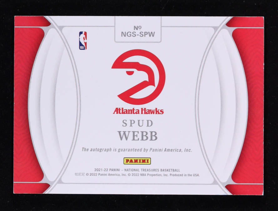 Spud Webb 2021-22 Panini National Treasures NBA Greats Signatures #24 #26/49 at PristineAuction.com Spud Webb 2021-22 Panini National Treasures NBA Greats Signatures #24 #26/49 at PristineAuction.com