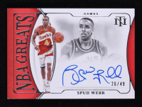 Spud Webb 2021-22 Panini National Treasures NBA Greats Signatures #24 #26/49 at PristineAuction.com