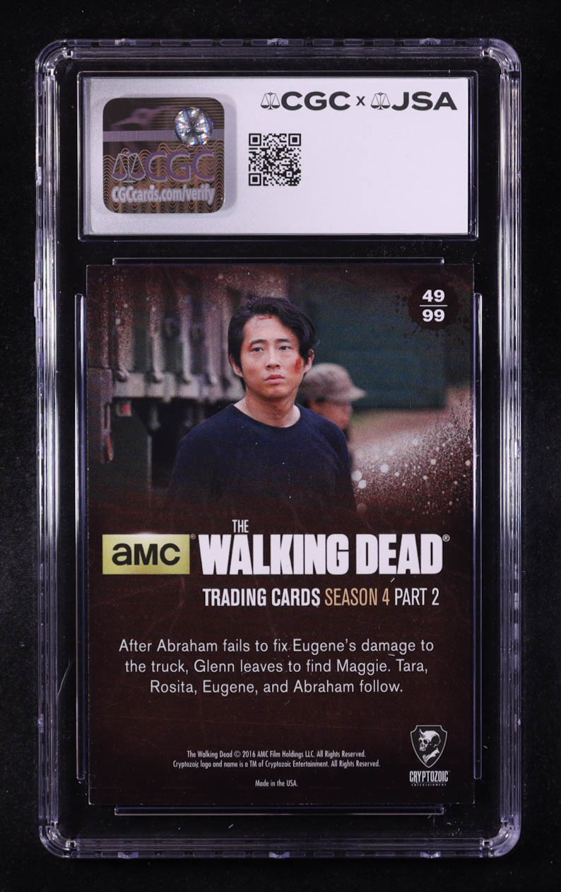 Michael Cudlitz Signed 2016 Cryptozoic The Walking Dead Season Four Part 2 #49 (CGC 8.5) at PristineAuction.com Michael Cudlitz Signed 2016 Cryptozoic The Walking Dead Season Four Part 2 #49 (CGC 8.5) at PristineAuction.com