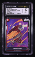 Ray Chase Signed 2024 Dragon Ball Super Fusion World Starter Deck Son Goku #FS0110 Inscribed "Tien" (CGC 9 | Auto 9) at PristineAuction.com