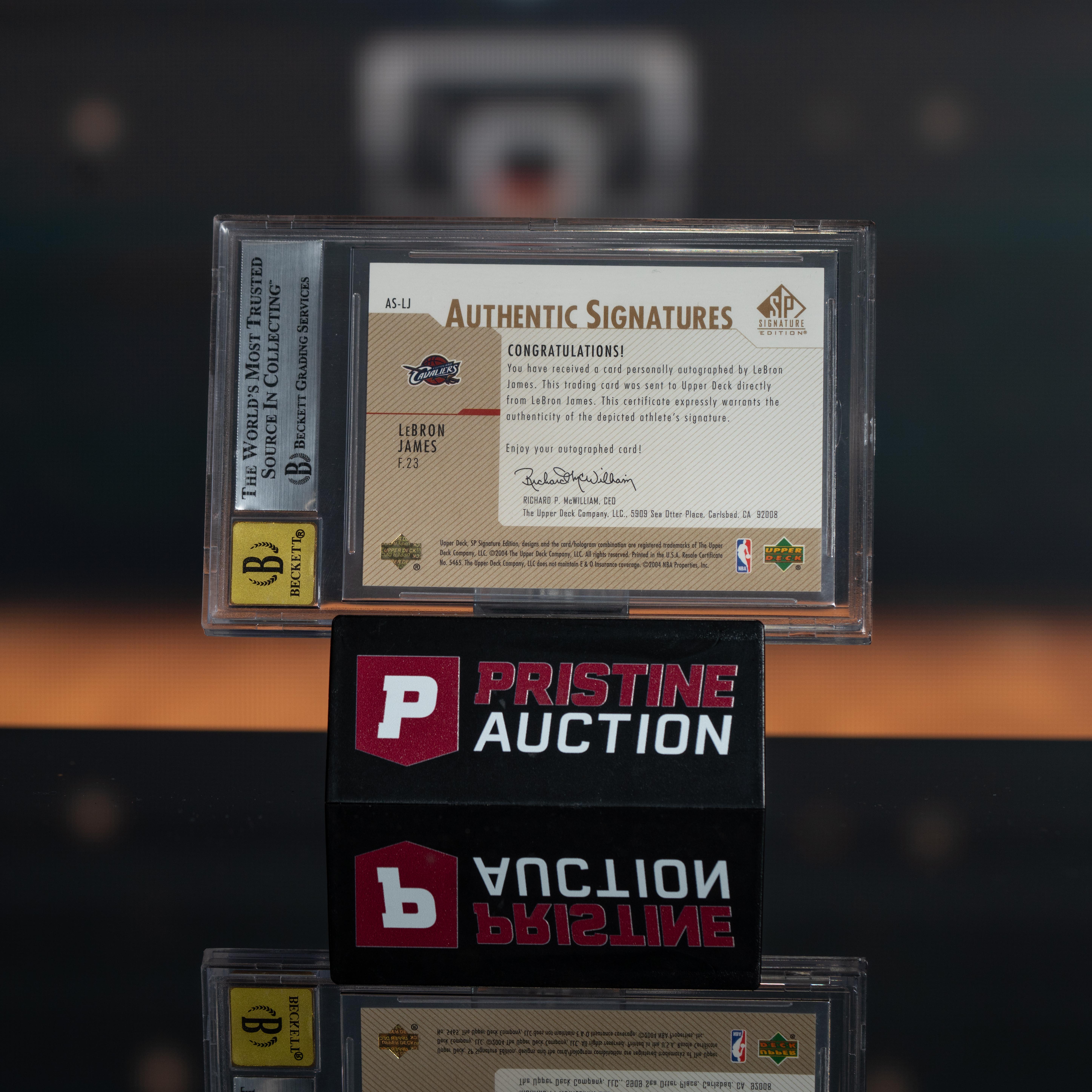 LeBron James 2003-04 SP Signature Edition Signatures Gold #LJ RC Auto #24/50 (BGS 9 | Auto 10) at PristineAuction.com LeBron James 2003-04 SP Signature Edition Signatures Gold #LJ RC Auto #24/50 (BGS 9 | Auto 10) at PristineAuction.com