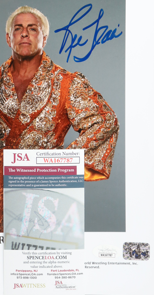 Ric Flair Signed WWE 8x10 Photo (JSA & Flair) at PristineAuction.com Ric Flair Signed WWE 8x10 Photo (JSA & Flair) at PristineAuction.com