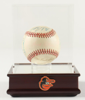 1988 Baltimore Orioles OAL Baseball Signed by (27) with Eddie Murray, Cal Ripken Jr., & Frank Robinson In Display Case (PSA) at PristineAuction.com