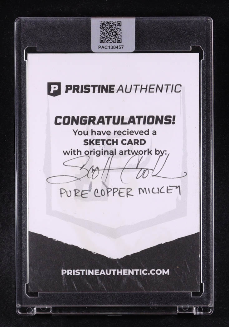 Pure Copper Mickey | Disney | Original Art Sketch Card by Scott Cook (Original Art) at PristineAuction.com Pure Copper Mickey | Disney | Original Art Sketch Card by Scott Cook (Original Art) at PristineAuction.com