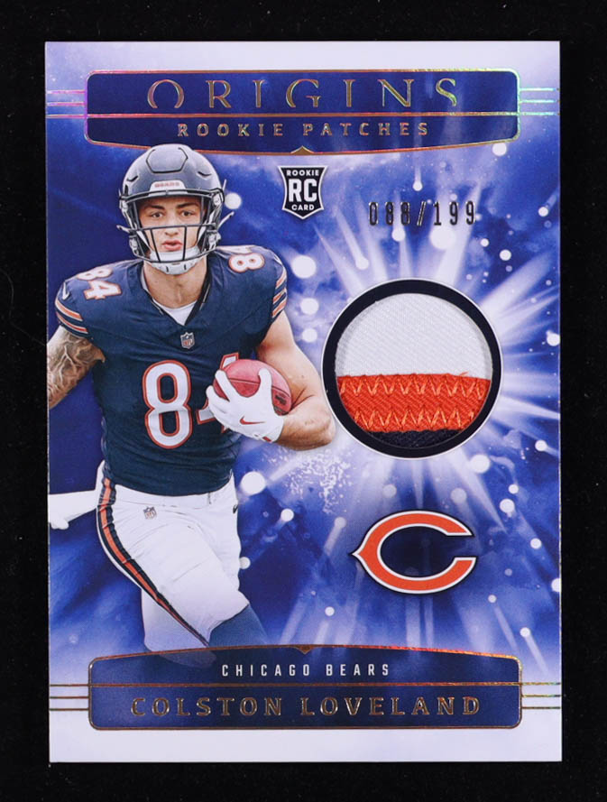 Colston Loveland 2025 Panini Origins Rookie Patches #29 #088/199 RC at PristineAuction.com Colston Loveland 2025 Panini Origins Rookie Patches #29 #088/199 RC at PristineAuction.com