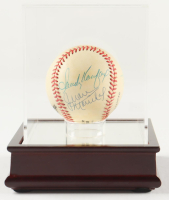 Baseball Pitching Greats ONL Baseball Signed by (7) with Warren Spahn, Sandy Koufax, & Bob Gibson In Display Case (PSA) at PristineAuction.com