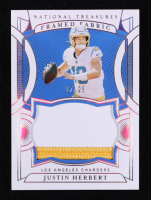 Justin Herbert 2021 Panini National Treasures Framed Fabric Holo Silver #43 #17/25 at PristineAuction.com