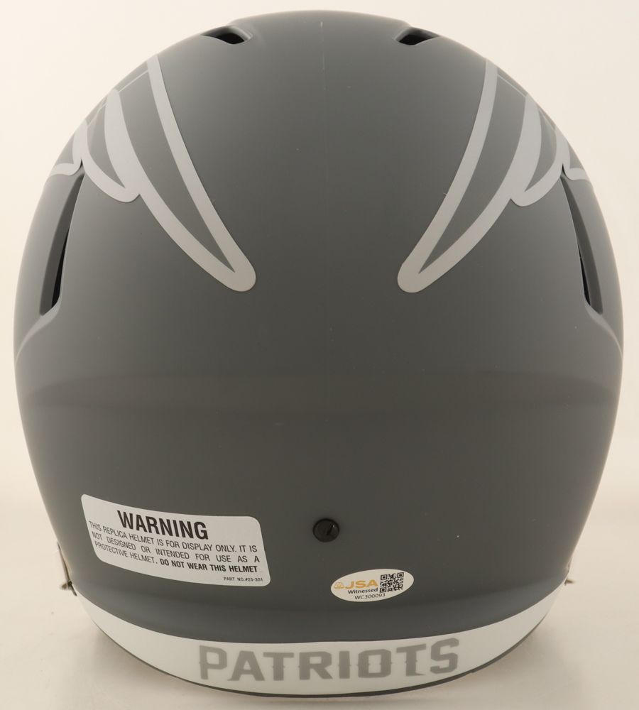 Julian Edelman Signed Patriots Full-Size Slate Alternate Speed Helmet (JSA) at PristineAuction.com Julian Edelman Signed Patriots Full-Size Slate Alternate Speed Helmet (JSA) at PristineAuction.com