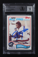 Lawrence Taylor Signed 1982 Topps #434 RC (Beckett | Auto Grade BGS 10) at PristineAuction.com