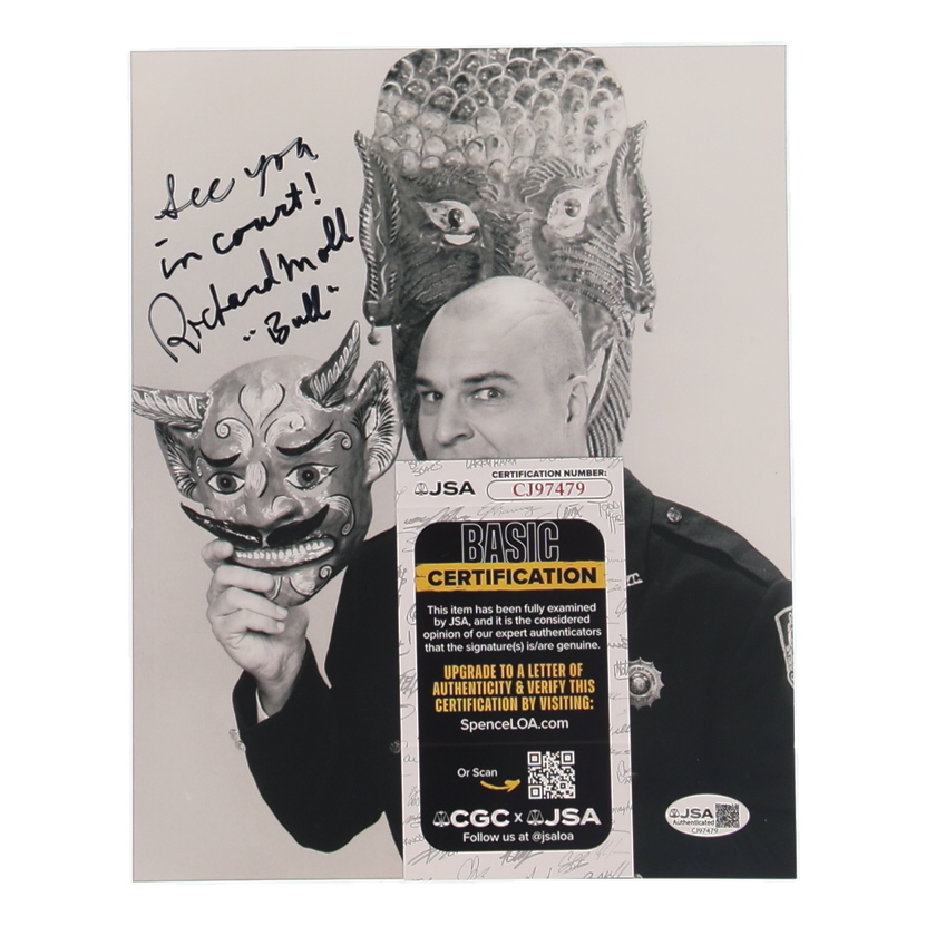 Richard Moll Signed "Night Court" 8x10 Photo Inscribed "Bull" & "See You In Court!" (JSA) at PristineAuction.com Richard Moll Signed "Night Court" 8x10 Photo Inscribed "Bull" & "See You In Court!" (JSA) at PristineAuction.com
