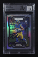 Puka Nacua Signed 2023 Panini Prizm Prizms Silver #357 RC (Beckett | Auto Grade BGS 10) at PristineAuction.com