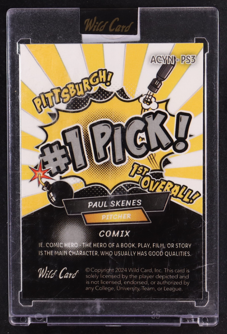 Paul Skenes 2024 Wild Card Alumination Comix #1 Pick Yellow/Yellow #ACYNPS3 #3/3 RC at PristineAuction.com Paul Skenes 2024 Wild Card Alumination Comix #1 Pick Yellow/Yellow #ACYNPS3 #3/3 RC at PristineAuction.com