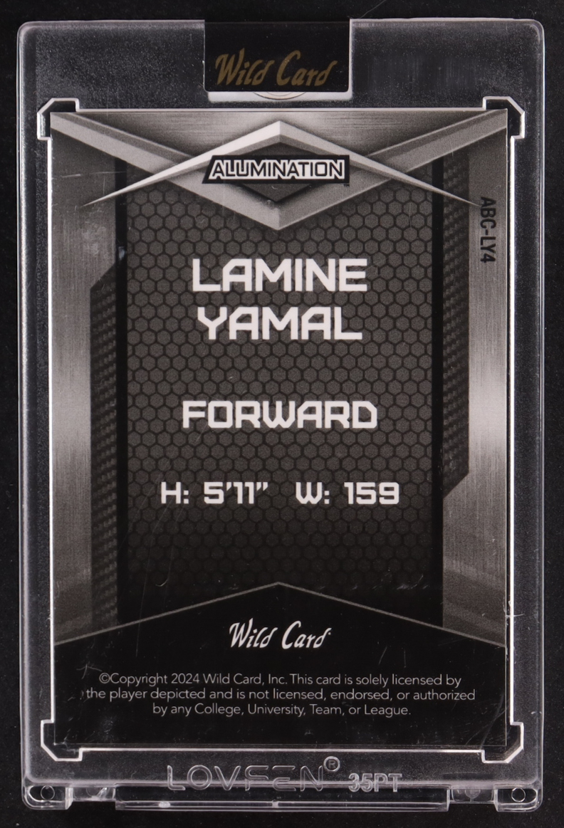 Lamine Yamal 2024 Wild Card Alumination Orange Lava #ABCLY4 RC #18/40 at PristineAuction.com Lamine Yamal 2024 Wild Card Alumination Orange Lava #ABCLY4 RC #18/40 at PristineAuction.com
