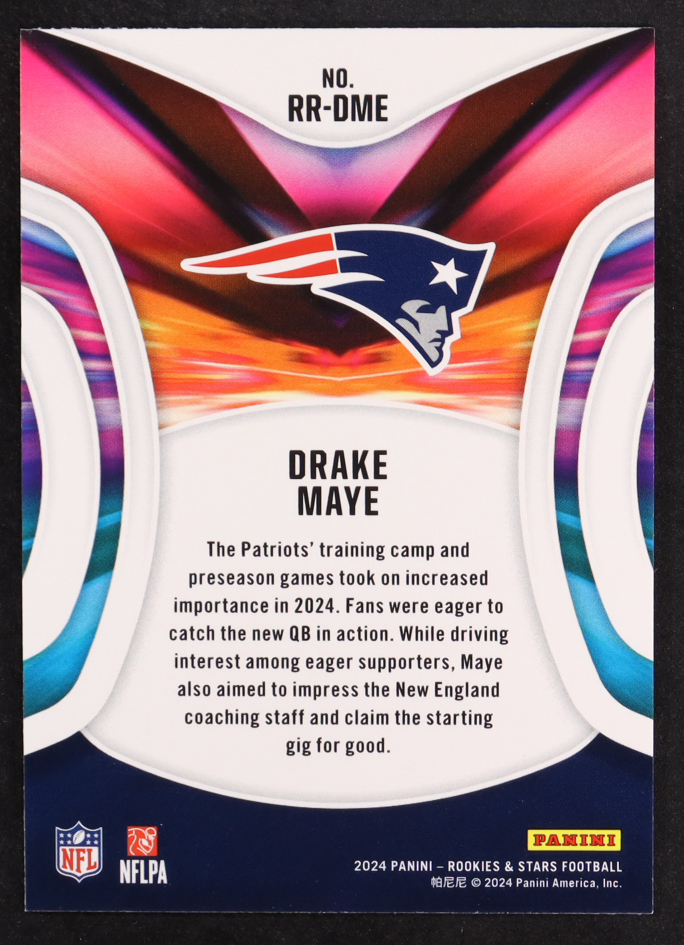 Drake Maye 2024 Rookies and Stars Rookie Rush #16 RC at PristineAuction.com Drake Maye 2024 Rookies and Stars Rookie Rush #16 RC at PristineAuction.com