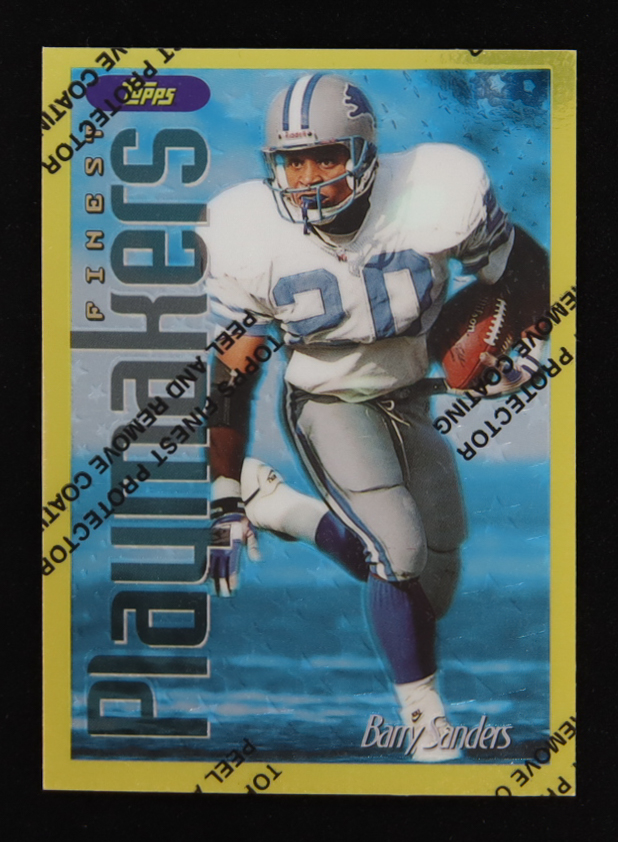 Barry Sanders 1996 Finest #140 with Coating at PristineAuction.com Barry Sanders 1996 Finest #140 with Coating at PristineAuction.com