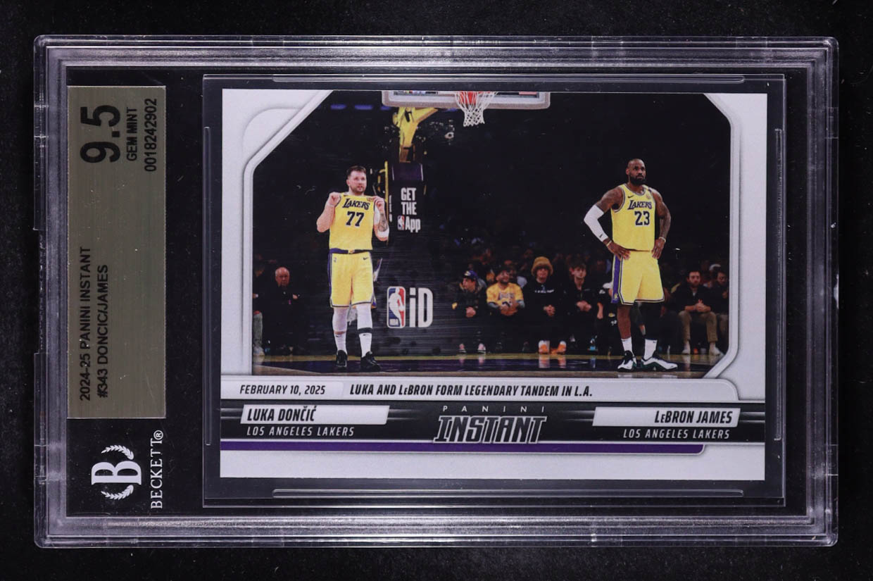 Luka Doncic / Lebron James 2024-25 Panini Instant Legendary Tendem #343 (BGS 9.5) at PristineAuction.com Luka Doncic / Lebron James 2024-25 Panini Instant Legendary Tendem #343 (BGS 9.5) at PristineAuction.com