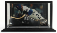 Nolan Ryan Signed Vintage Leather Baseball Cleat With Photoback Display Case Inscribed "H.O.F. '99" (PSA) at PristineAuction.com