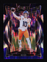 Bo Nix 2024 Select Prizm Black and Blue Shock #30 RC at PristineAuction.com