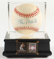 Stan Musial Signed ONL Baseball in Display Case with HOF Induction Pin (JSA) at PristineAuction.com