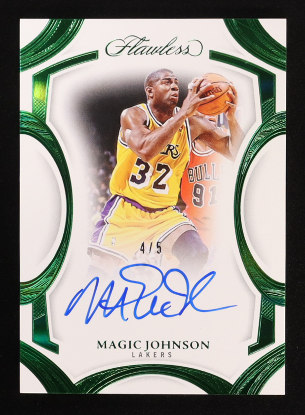 Magic Johnson 2024-25 Panini Flawless Flawless Frame Signatures Emerald #11 #4/5 at PristineAuction.com Magic Johnson 2024-25 Panini Flawless Flawless Frame Signatures Emerald #11 #4/5 at PristineAuction.com