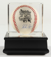 Nolan Ryan Signed ONL "715: 25th Anniversary"  Logo Baseball in Display Case with HOF Induction Pin (PSA) at PristineAuction.com