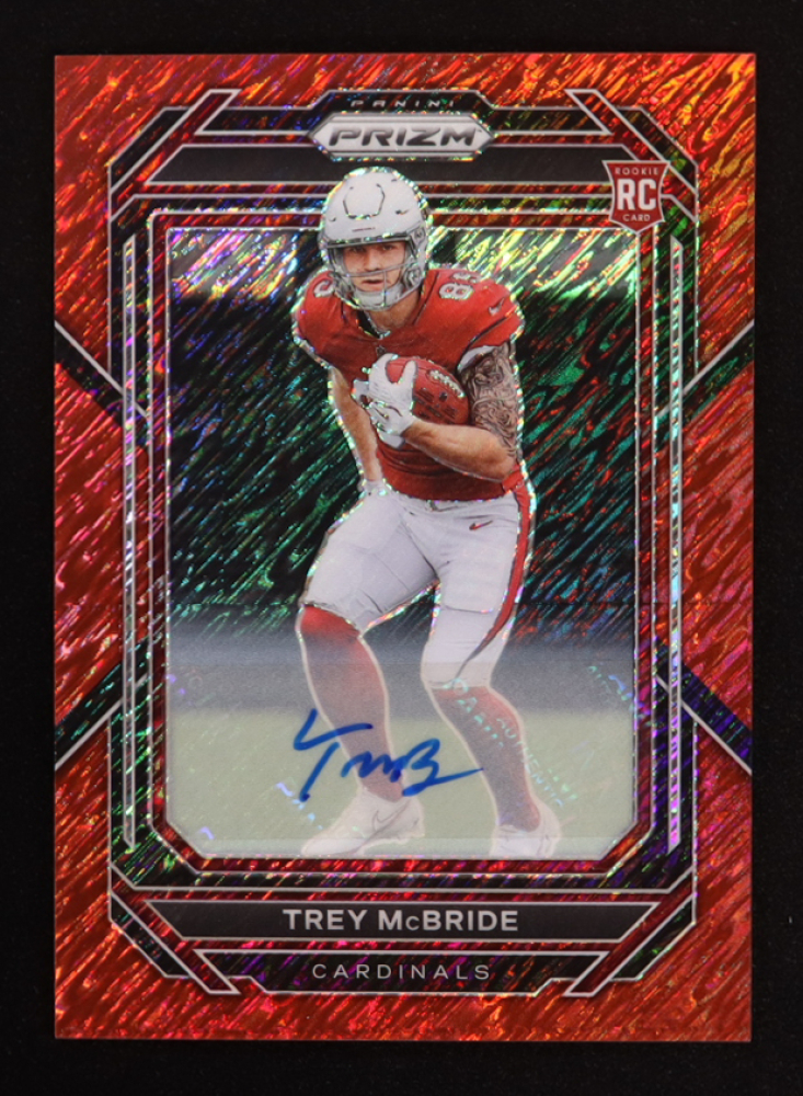 Trey McBride 2022 Panini Prizm Autographs Prizms Red Shimmer #327 RC #01/35