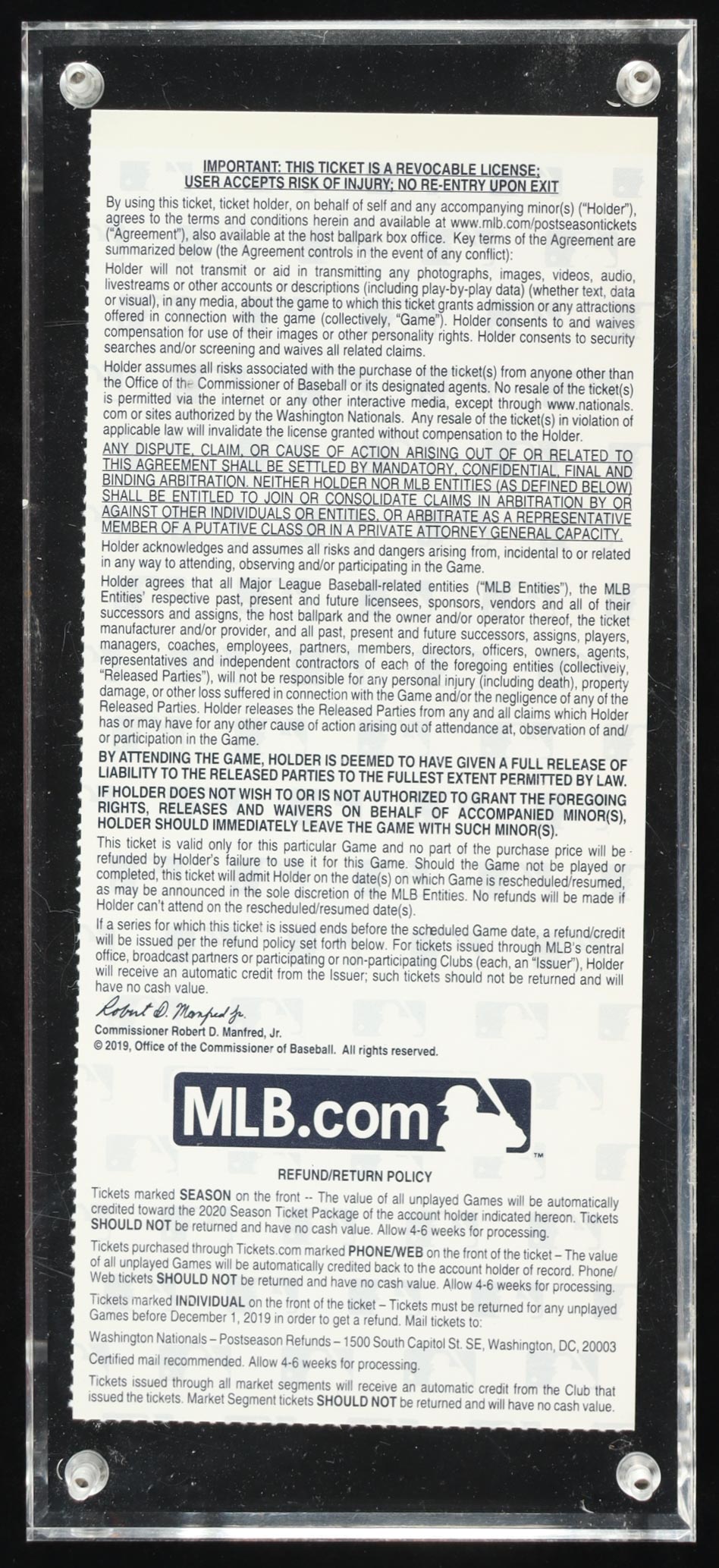 2019 Nationals vs. Astros World Series Home Game 1 Ticket at PristineAuction.com 2019 Nationals vs. Astros World Series Home Game 1 Ticket at PristineAuction.com