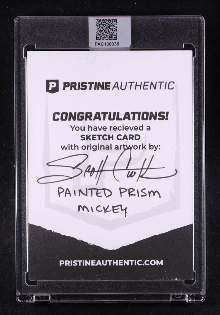 Painted Prism Mickey | Disney | Original Art Sketch Card by Scott Cook (Original Art) at PristineAuction.com Painted Prism Mickey | Disney | Original Art Sketch Card by Scott Cook (Original Art) at PristineAuction.com