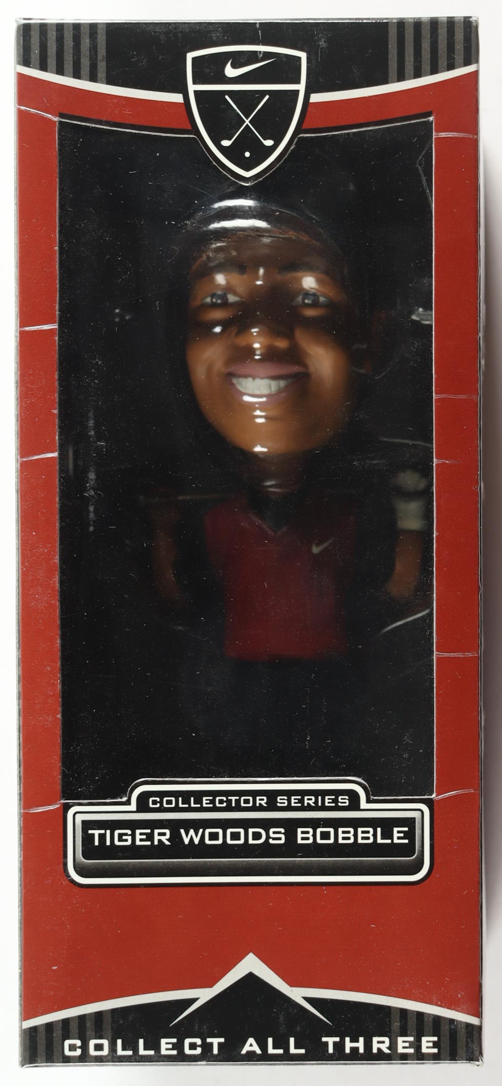 Tiger Woods 7" 2002 Nike Upper Deck Collector Series Ceramic Bobblehead at PristineAuction.com Tiger Woods 7" 2002 Nike Upper Deck Collector Series Ceramic Bobblehead at PristineAuction.com