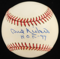 Phil Niekro Signed OML Baseball Inscribed "HOF 97" (PSA) at PristineAuction.com