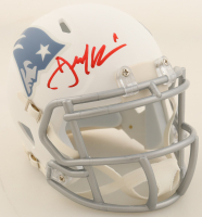 Julian Edelman Signed Patriots Rivalries Alternate Mini Helmet (JSA) at PristineAuction.com