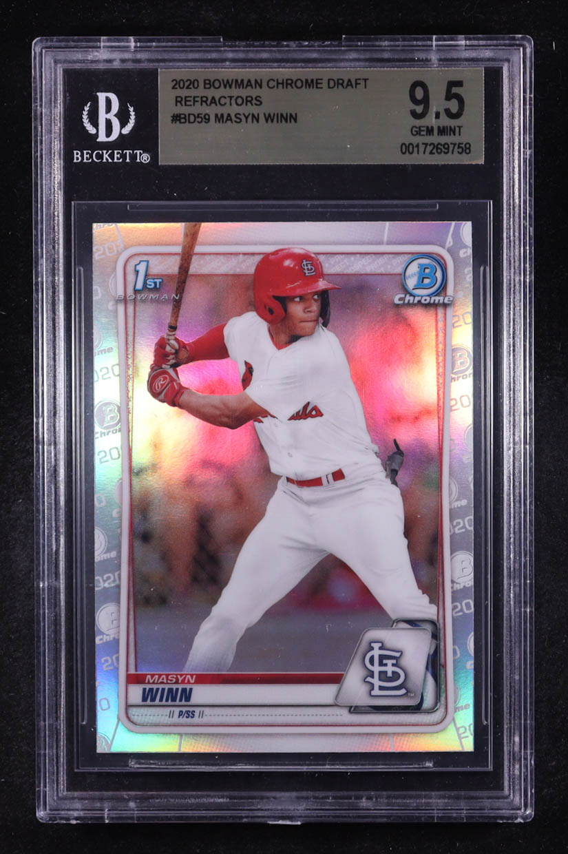 Masyn Winn 2020 Bowman Chrome Draft Refractors #BD59 (BGS 9.5) at PristineAuction.com Masyn Winn 2020 Bowman Chrome Draft Refractors #BD59 (BGS 9.5) at PristineAuction.com