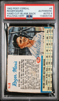 Roger Maris Signed 1962 Post Cereal #6 Hand Cut (PSA | Auto 9) at PristineAuction.com