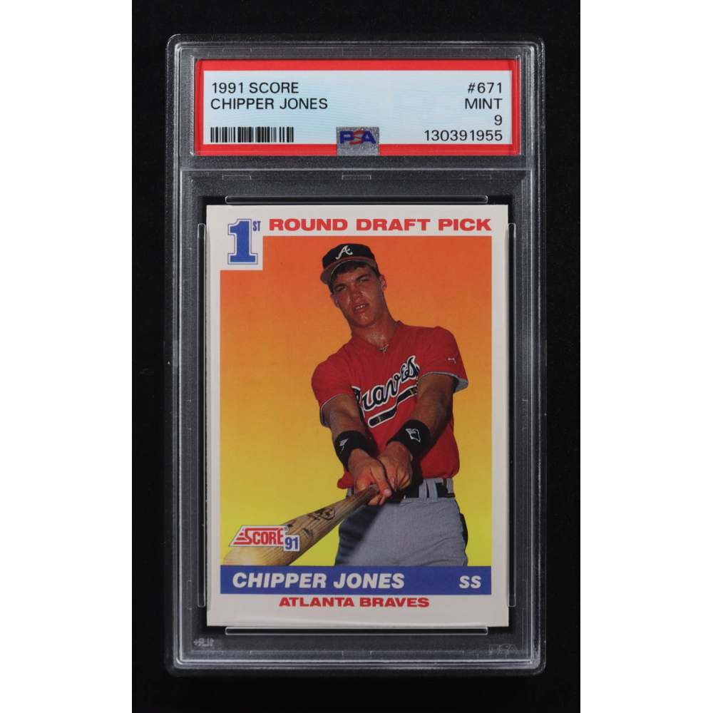 Chipper Jones 1991 Score #671 RC (PSA 9) at PristineAuction.com