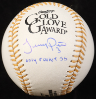Jeremy Pena Signed Gold Glove Award Baseball Inscribed "Only Rookie GG" (Beckett) at PristineAuction.com