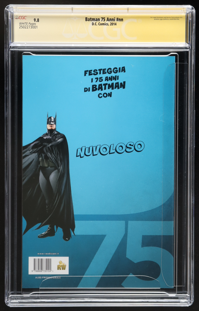 Alex Ross Signed 2014 "Batman 75 Anni" Issue #nn D.C. Comic Book (CGC 9.8) at PristineAuction.com Alex Ross Signed 2014 "Batman 75 Anni" Issue #nn D.C. Comic Book (CGC 9.8) at PristineAuction.com