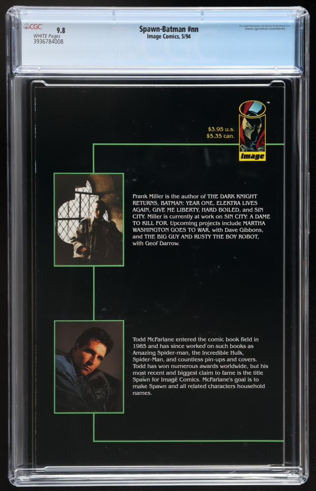 1994 "Spawn-Batman" Issue #nn Image Comic Book (CGC 9.8) at PristineAuction.com 1994 "Spawn-Batman" Issue #nn Image Comic Book (CGC 9.8) at PristineAuction.com
