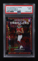 Jayden Daniels 2024 Panini Rookies & Stars Thrillers Red Plaid #T-JDS RC (PSA 9) at PristineAuction.com